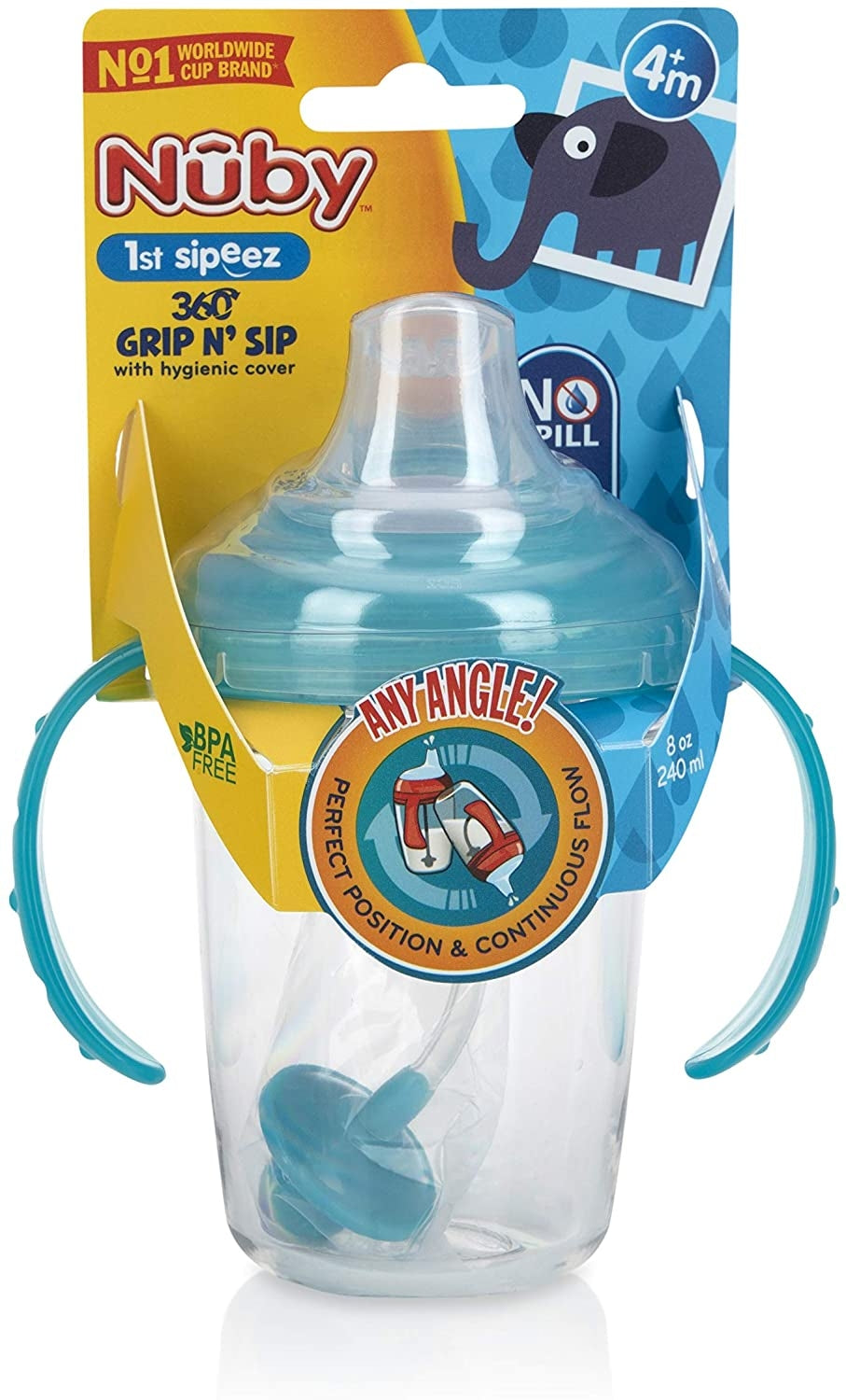 Nuby Grip N' Sip Cup, 240ml (2 Colors)