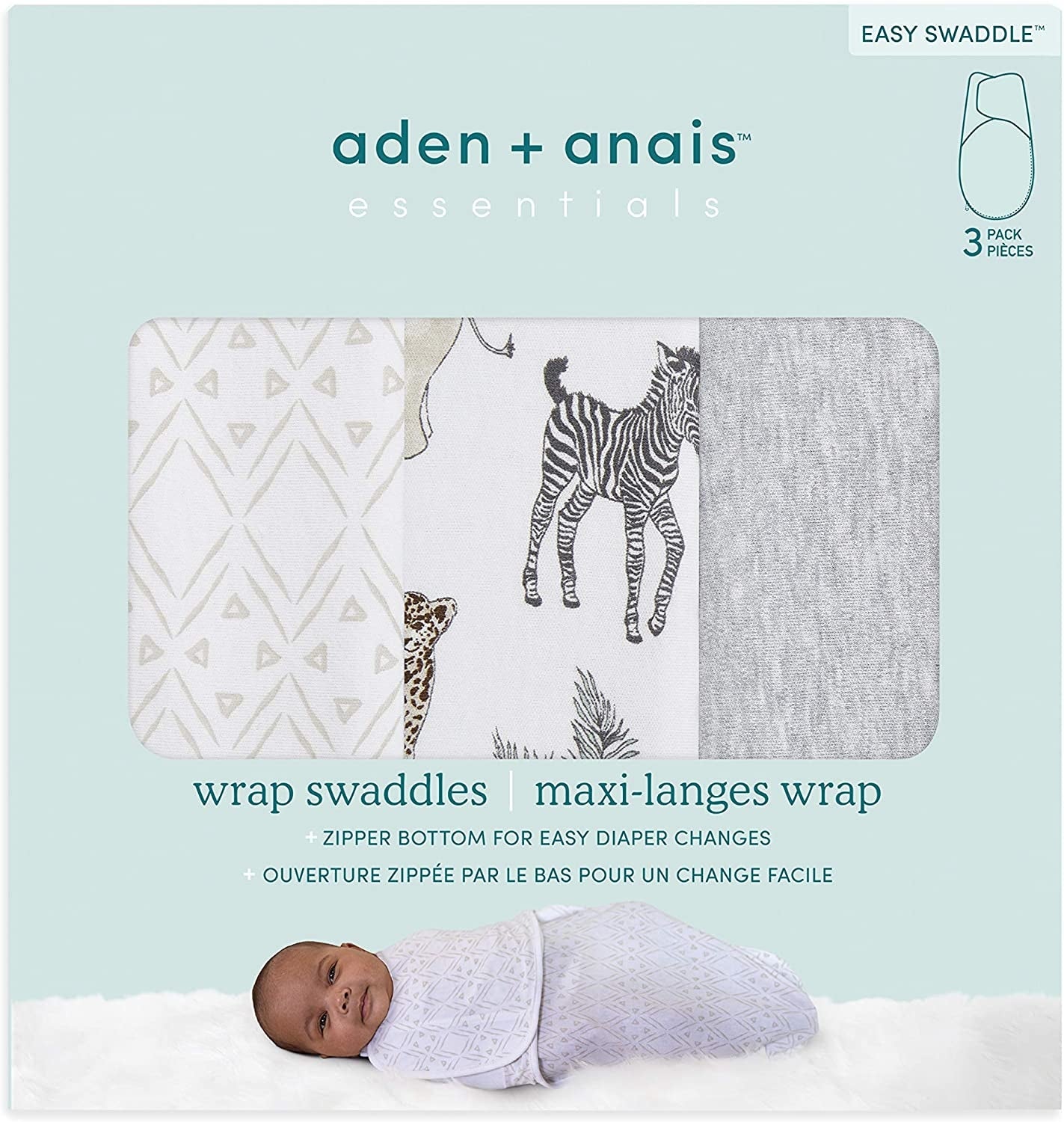 Aden Anais Essentials Swaddle Wrap (3pk) - Toile