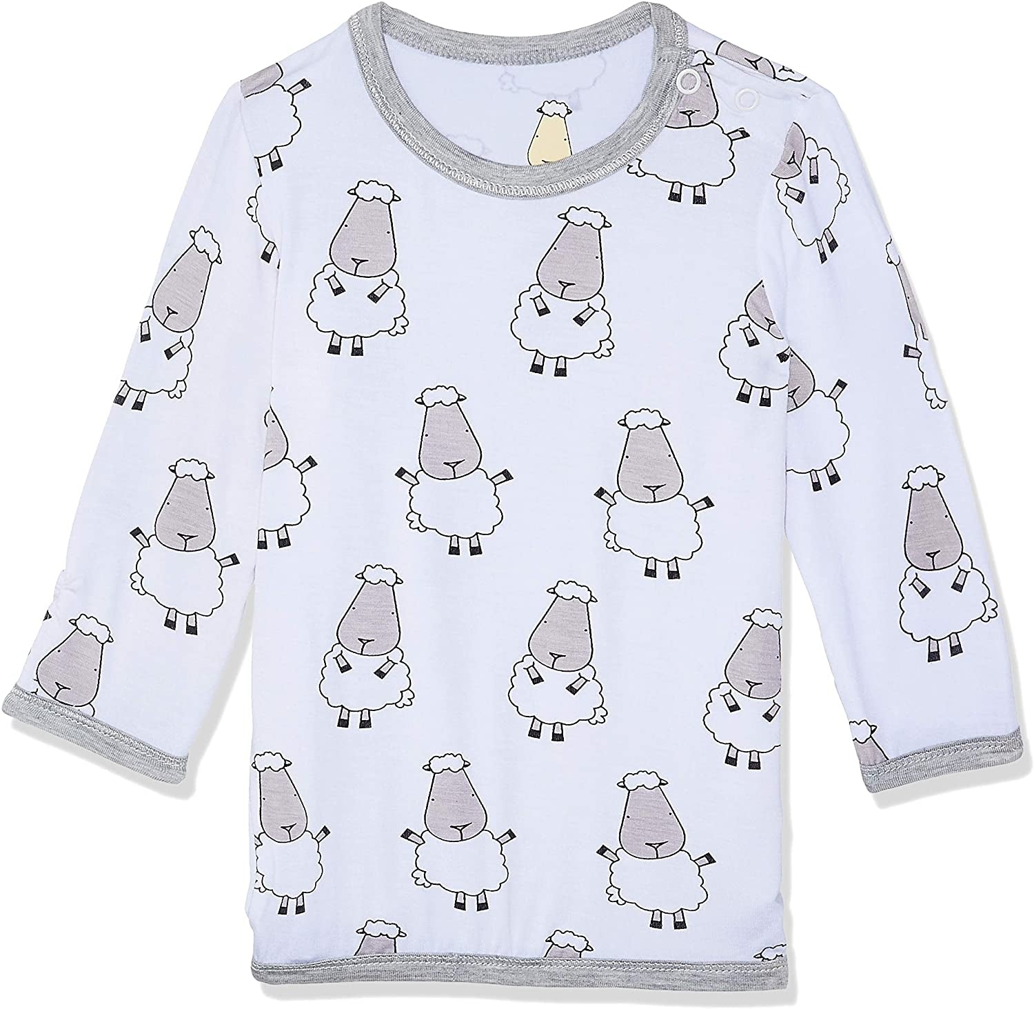 Baa Baa Sheepz Baby Long Sleeve Pyjama Set - Big Sheep White/Big Sheep Grey (5 Sizes)