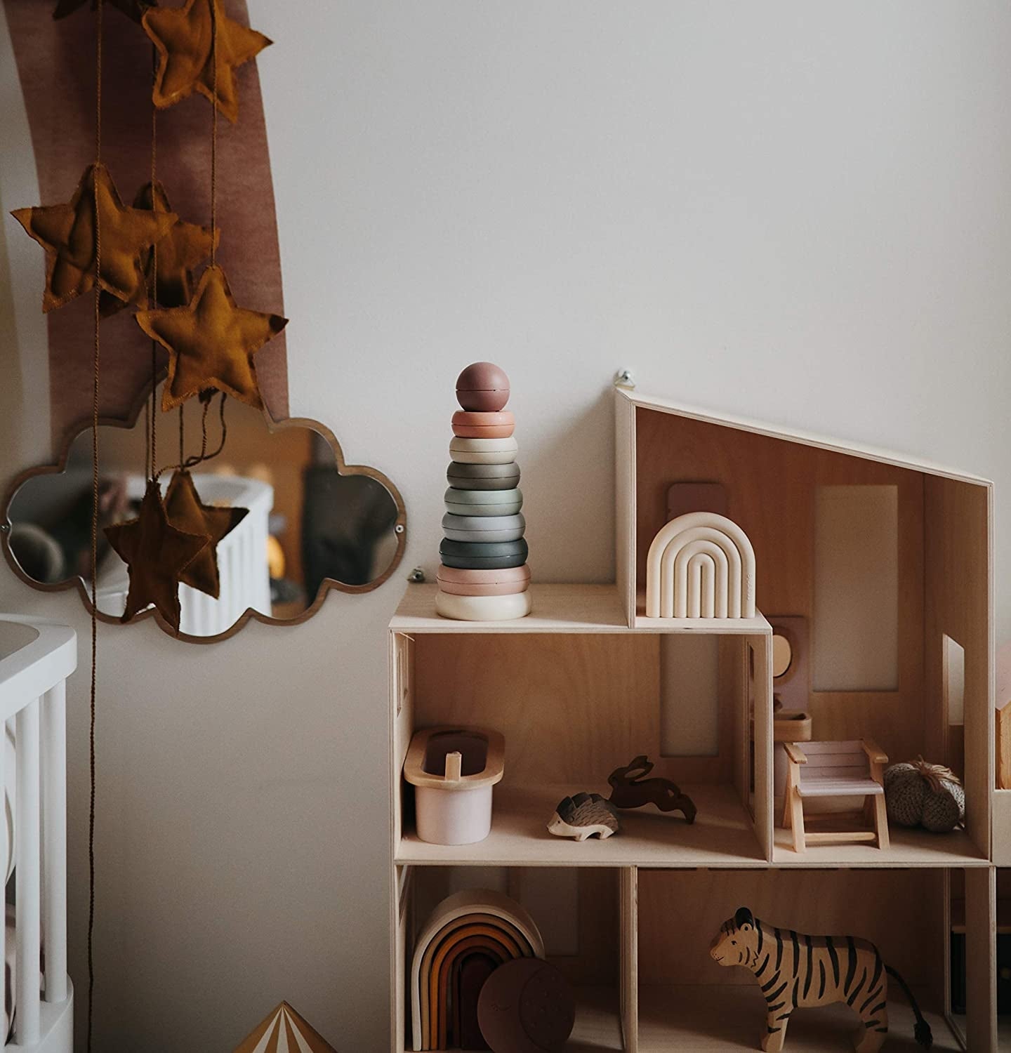 Mushie Stacking Rings Toy - Rustic