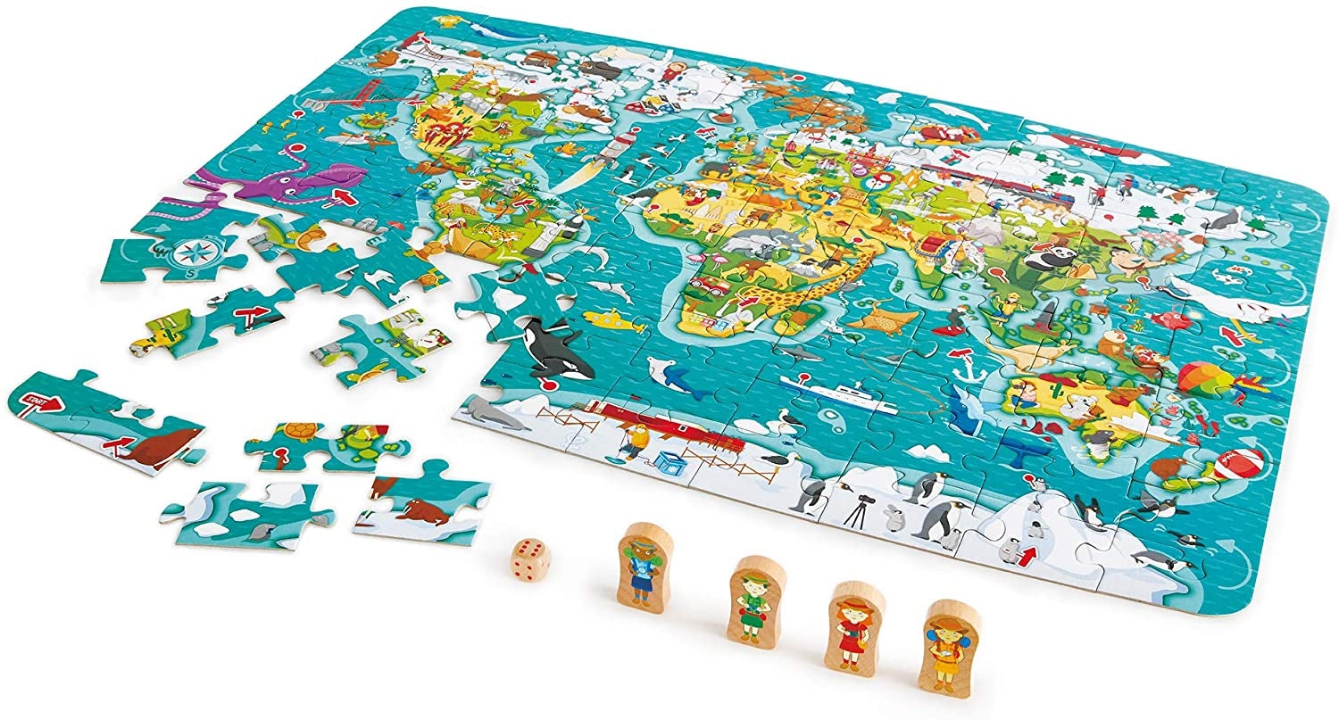 Hape 2-in-1 World Tour Puzzle and Game