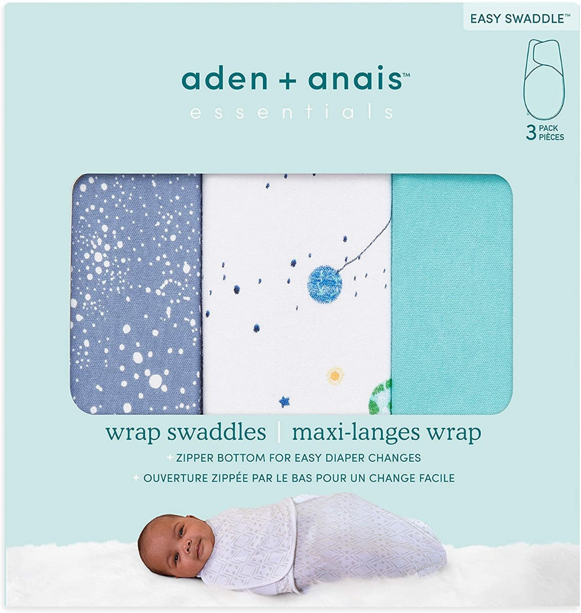 Aden Anais Essentials Swaddle Wrap  (3pk) , 0-3 months (14 Designs) - Pupsik Singapore