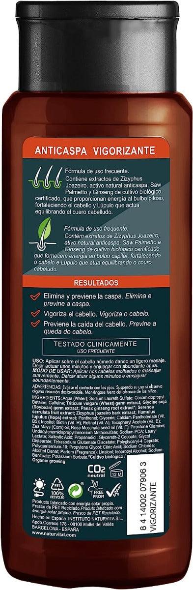 NaturVital Invigorating Anti-Dandruff Hair Loss Shampoo for Men, 300ml