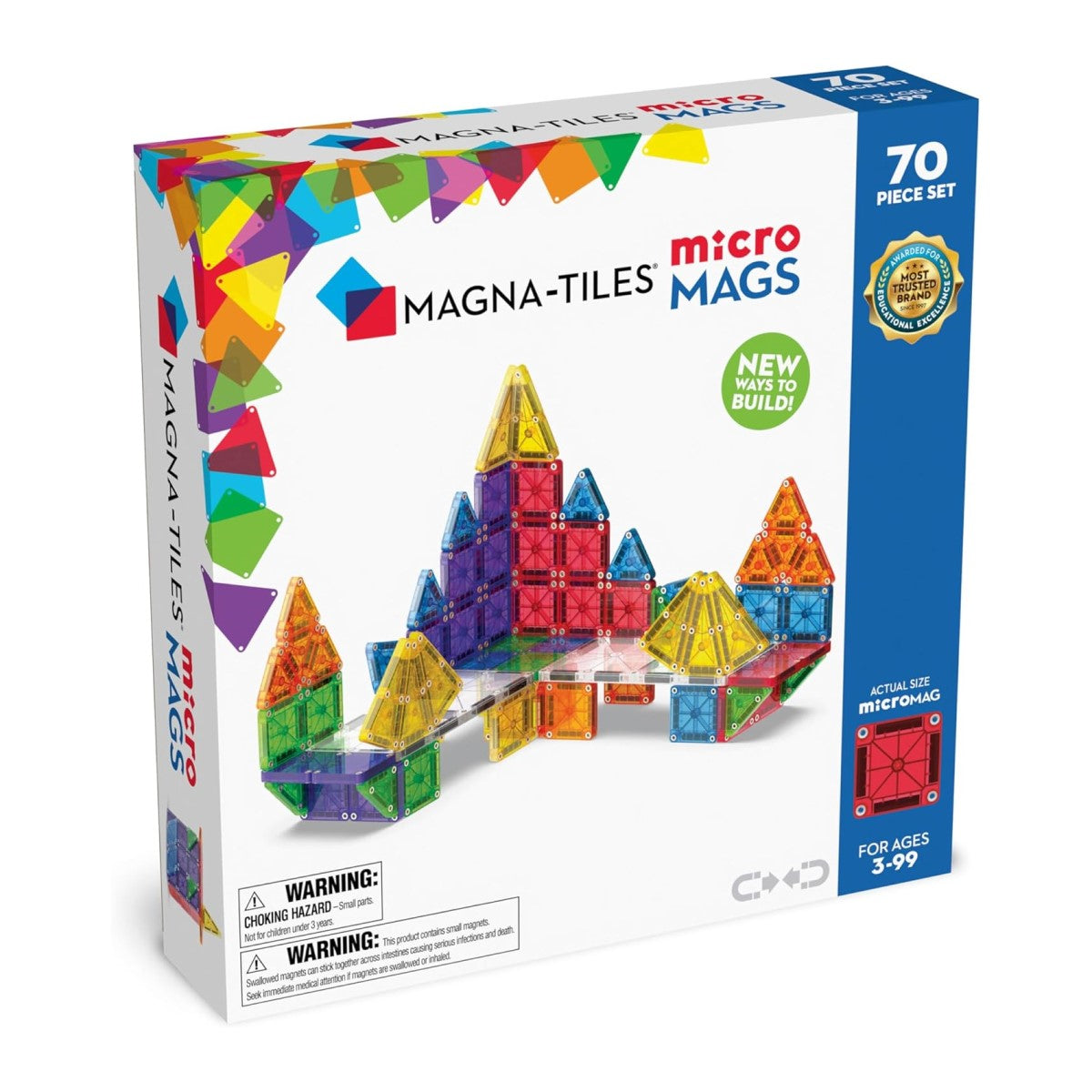 Magna-Tiles microMAGS 70-Piece Deluxe Set + microMAGs