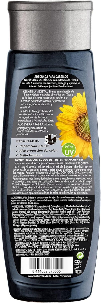 NaturVital ColourSafe Hair Mask, 300ml - Black (Exp 05/29)