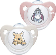 NUK Disney Winnie the Pooh Silicone Soother, 2pk - Winnie & Eeyore