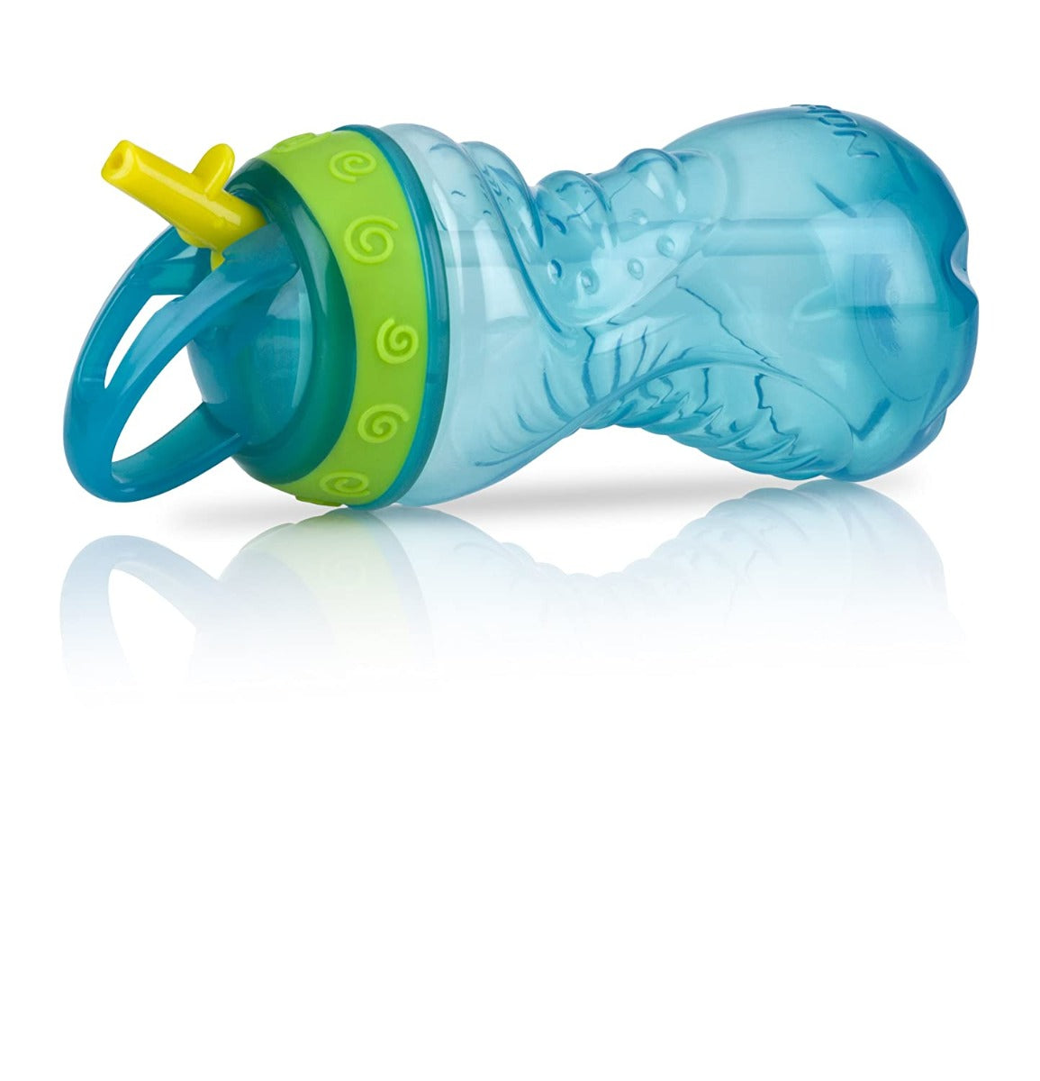 Nuby No-Spill Flip-It Straw Bottle, 10oz (2pk) - Assorted Colours