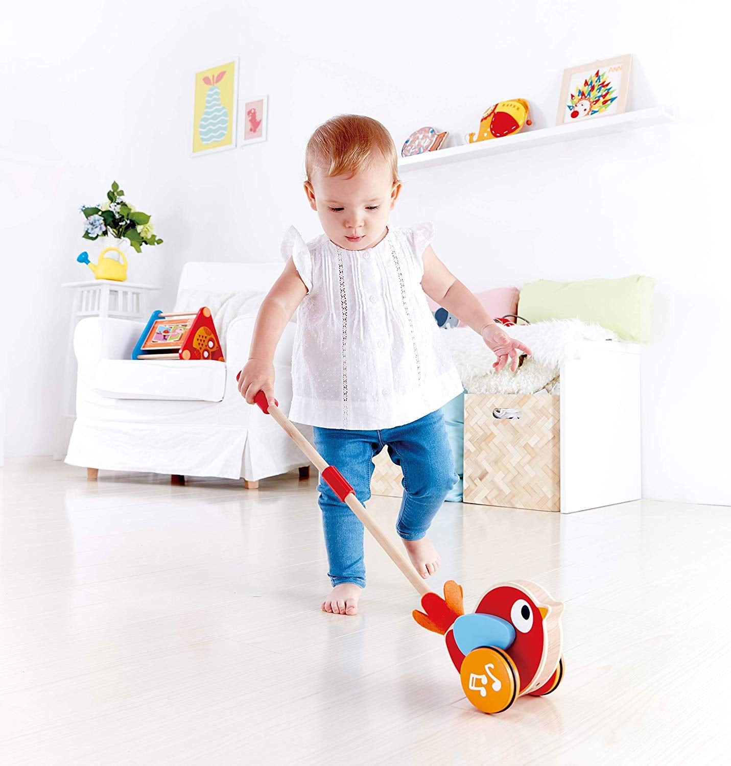 Hape Lilly Musical Push Along Toy