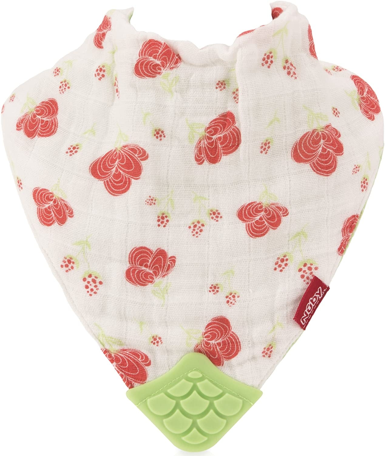 Nuby Muslin Bandana Bib w/ Teether, 3pk (3 Designs) - Pupsik Singapore