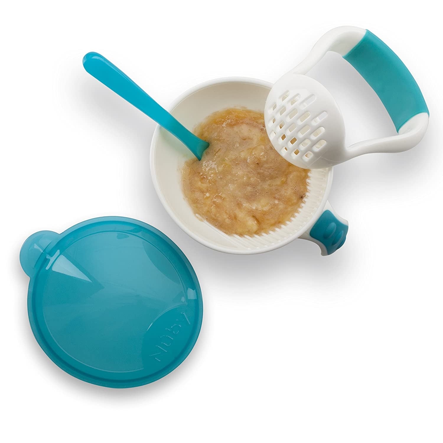 Nuby Garden Fresh Mash 'N' Feed Food Bowl and Masher (4 colors) - Pupsik Singapore