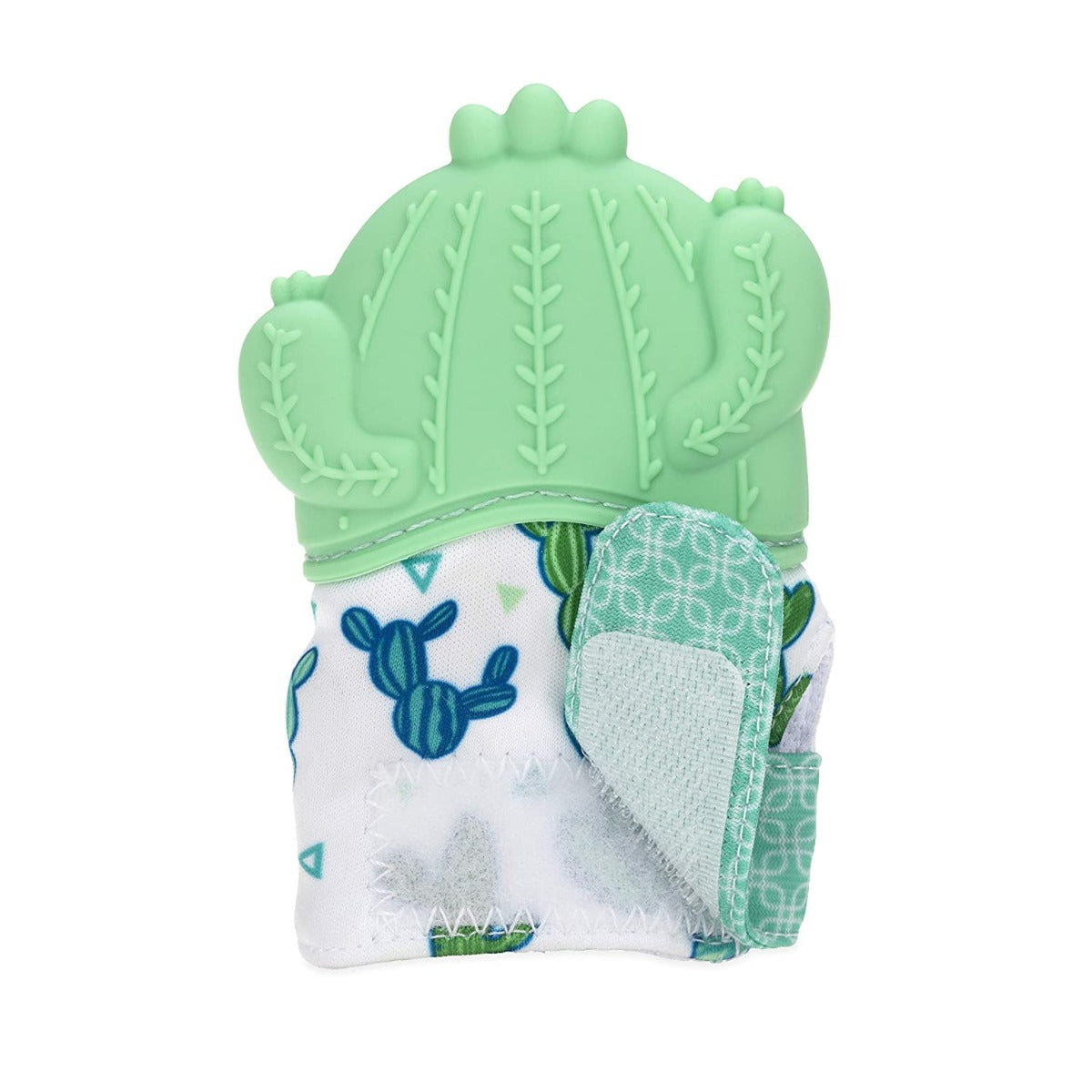 Nuby Character Silicone Teething Mittens, 1 pc - Cactus