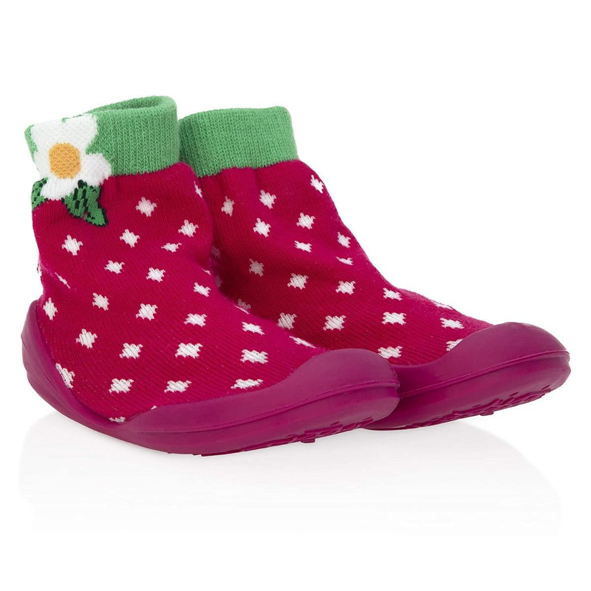 Nuby Snekz Sock & Shoe - Red with Diamonds