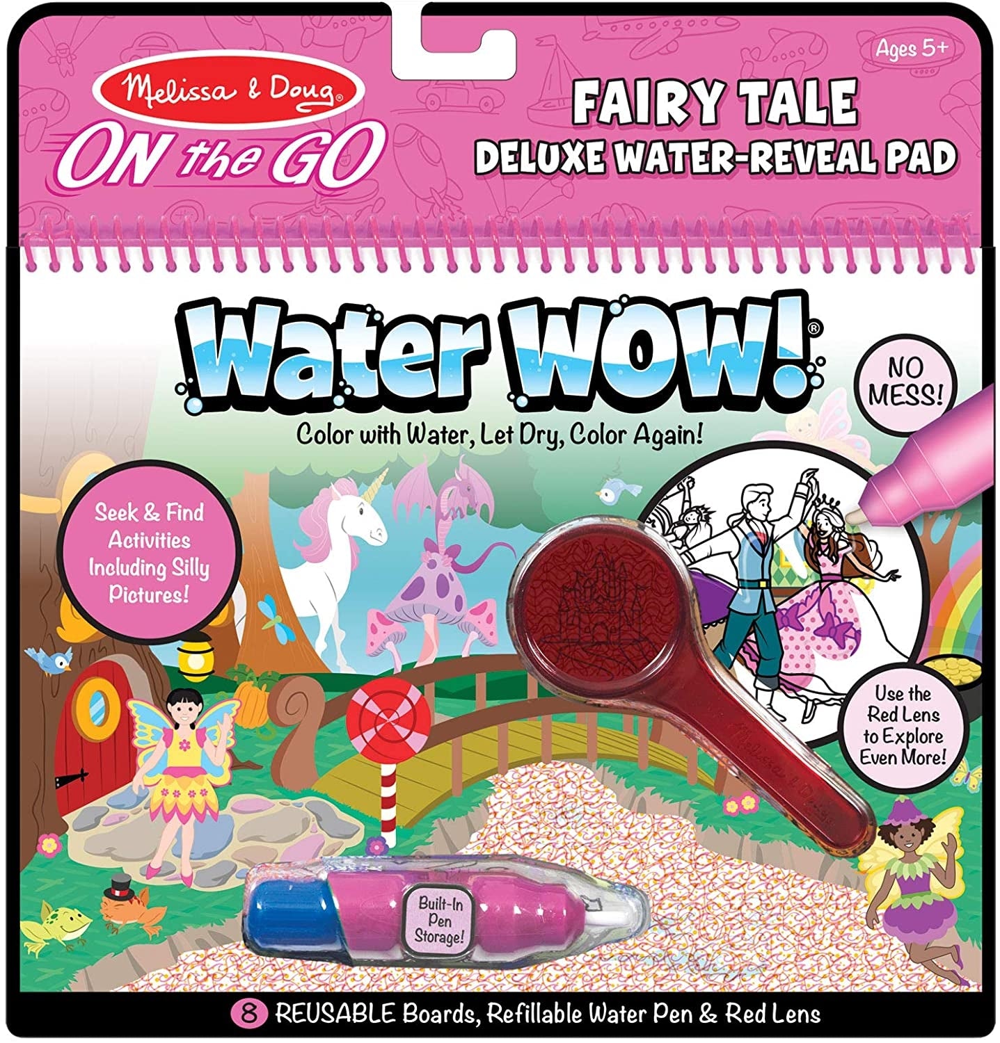 Melissa & Doug Water Wow! Reusable Water-Reveal Deluxe Activity Pad – Fairy Tales