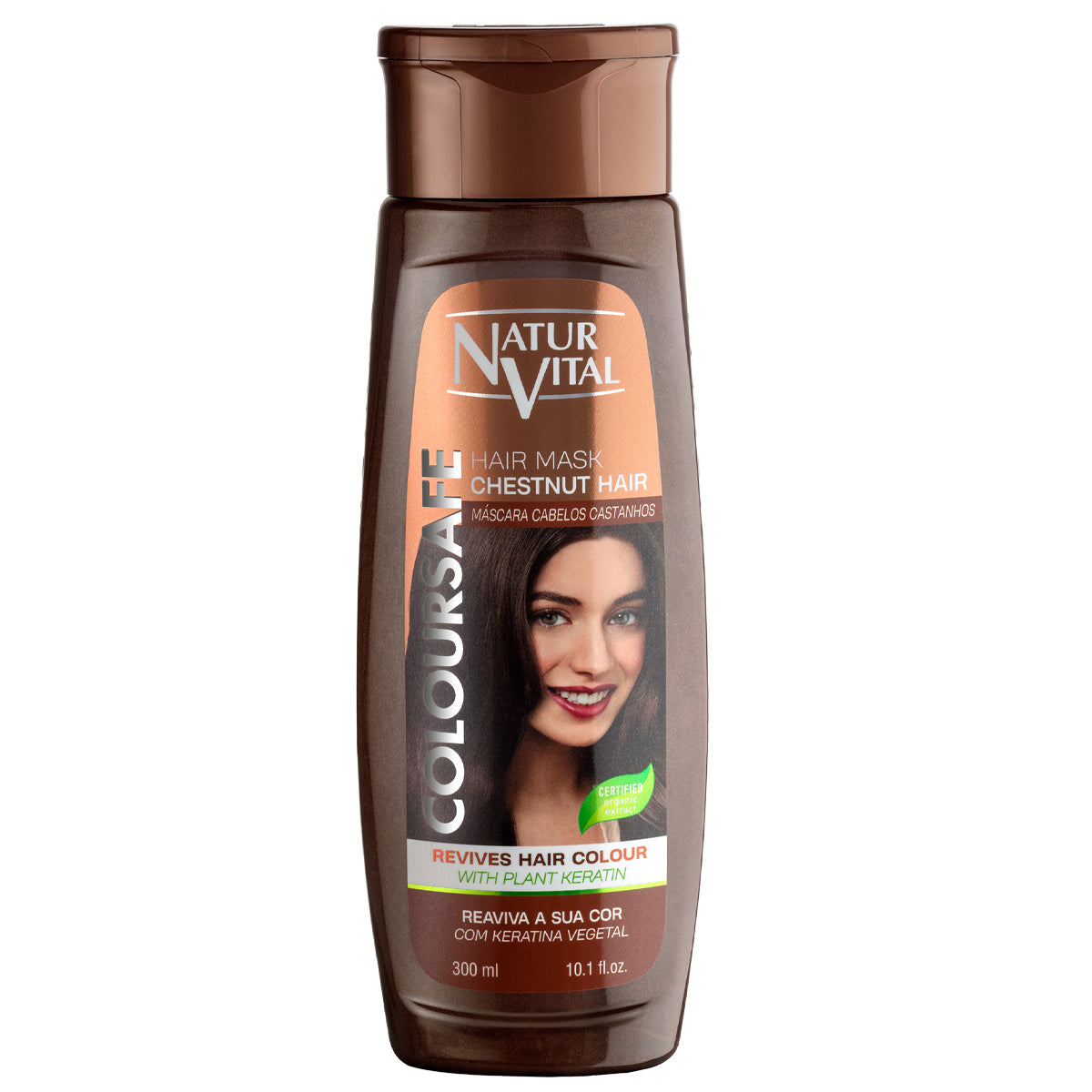 NaturVital ColourSafe Hair Mask, 300ml - Chestnut (Exp 05/29)