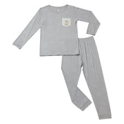 Baa Baa Sheepz Baby Long Sleeve Pyjama Set - Cute Big Star & Head Grey (6 Sizes)