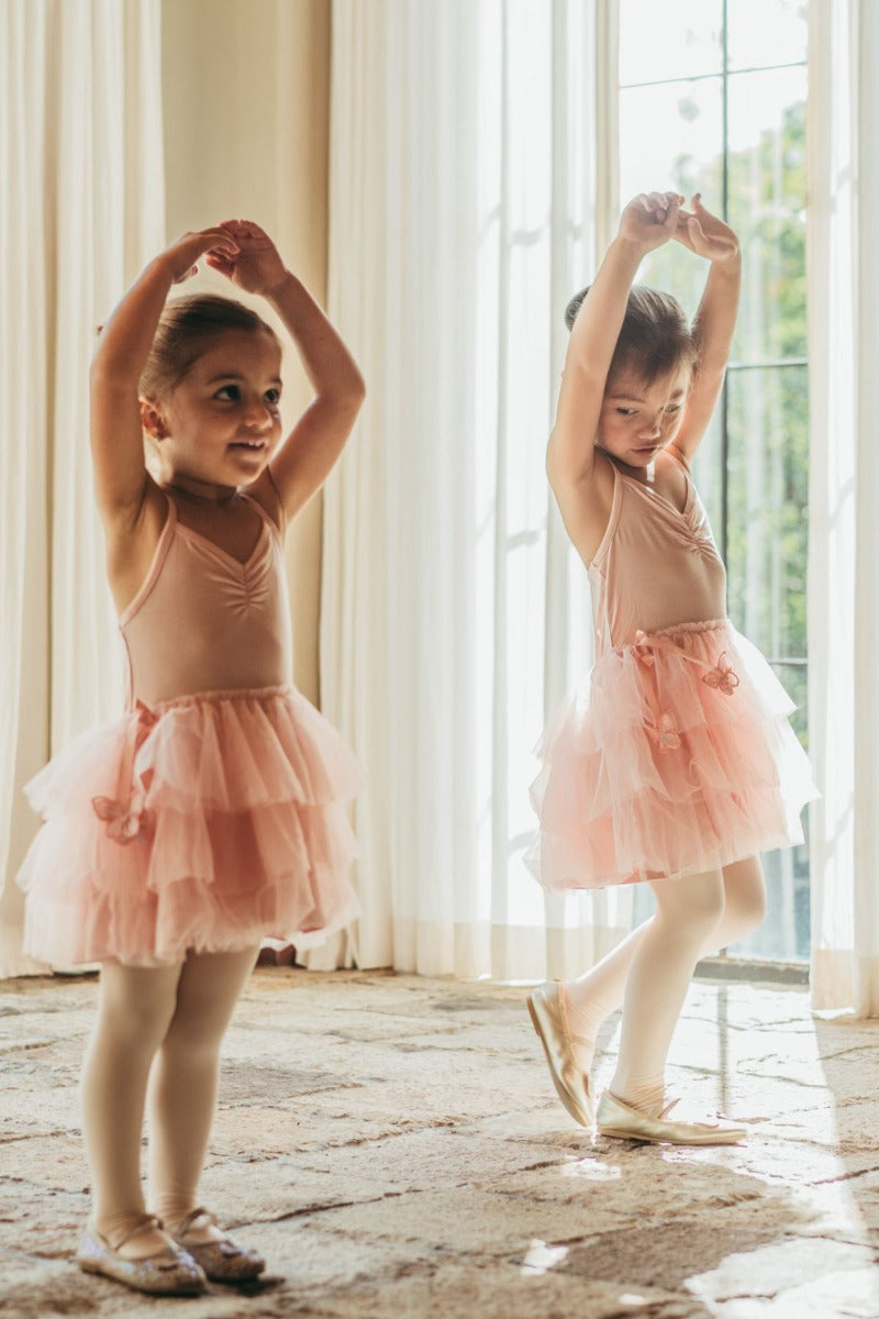 House of Holly Ballerina Tulle Dress - Peach (3 Sizes)