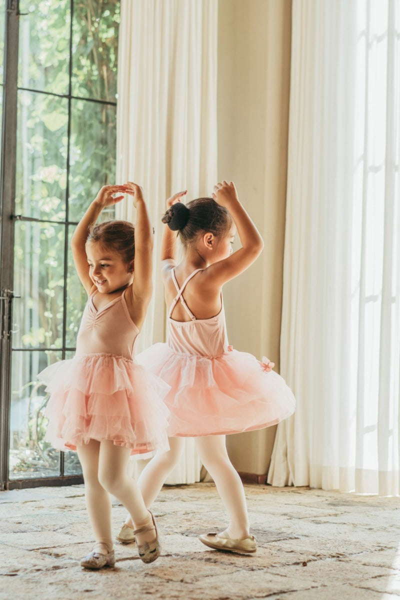 House of Holly Ballerina Tulle Dress - Peach (3 Sizes)