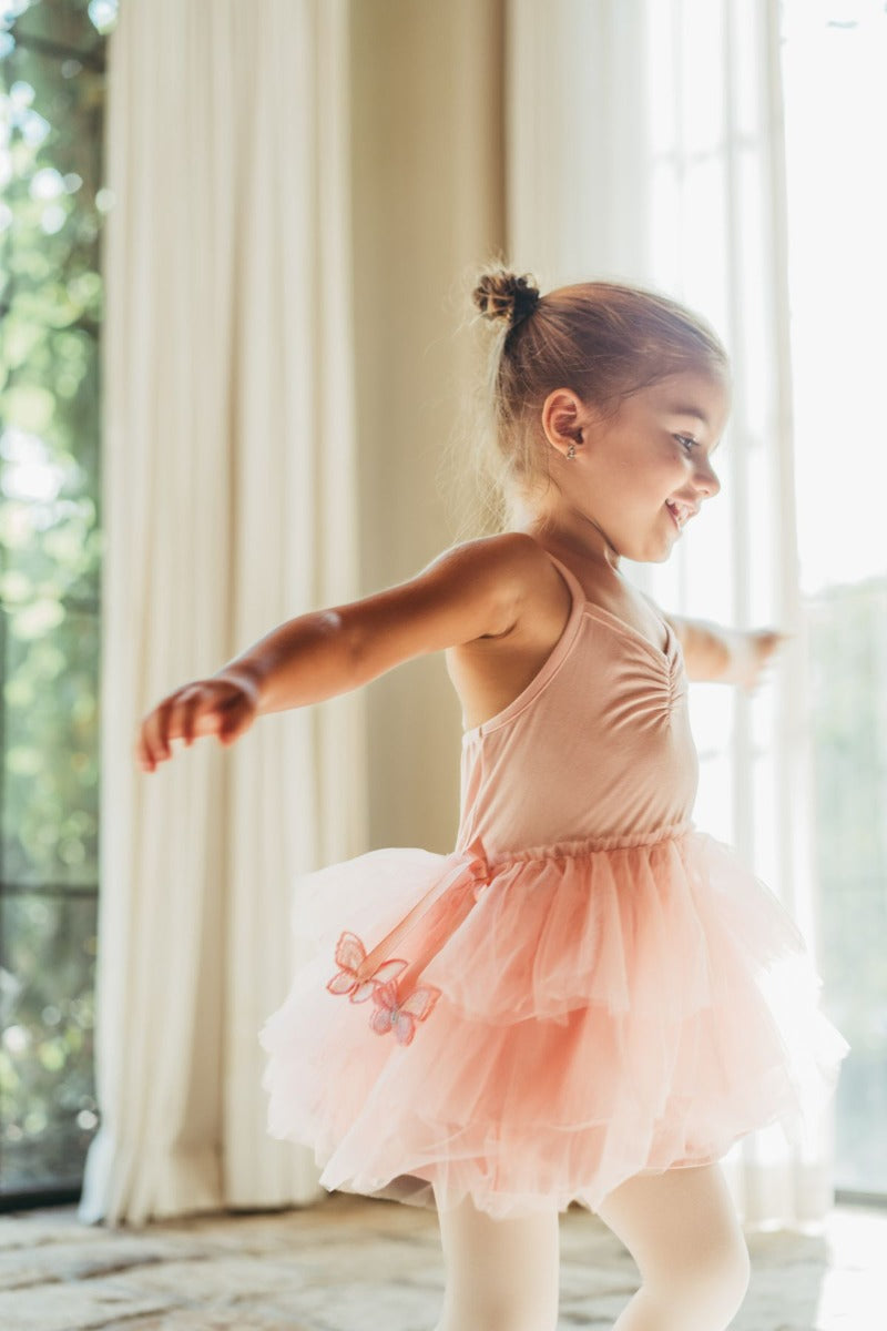 House of Holly Ballerina Tulle Dress - Peach (3 Sizes)