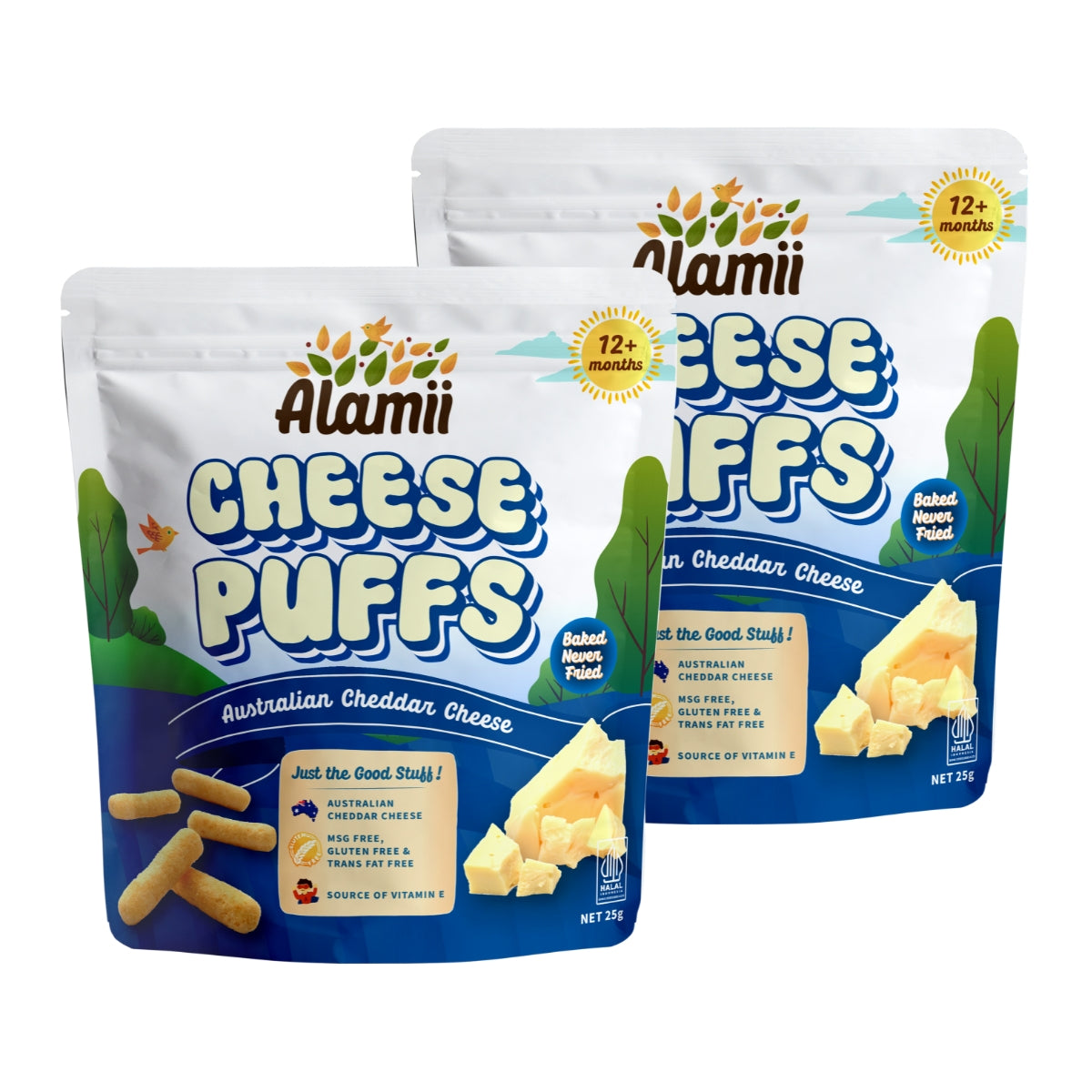 Alamii Cheese Puffs, 25g x 2pk (Exp 06/26)