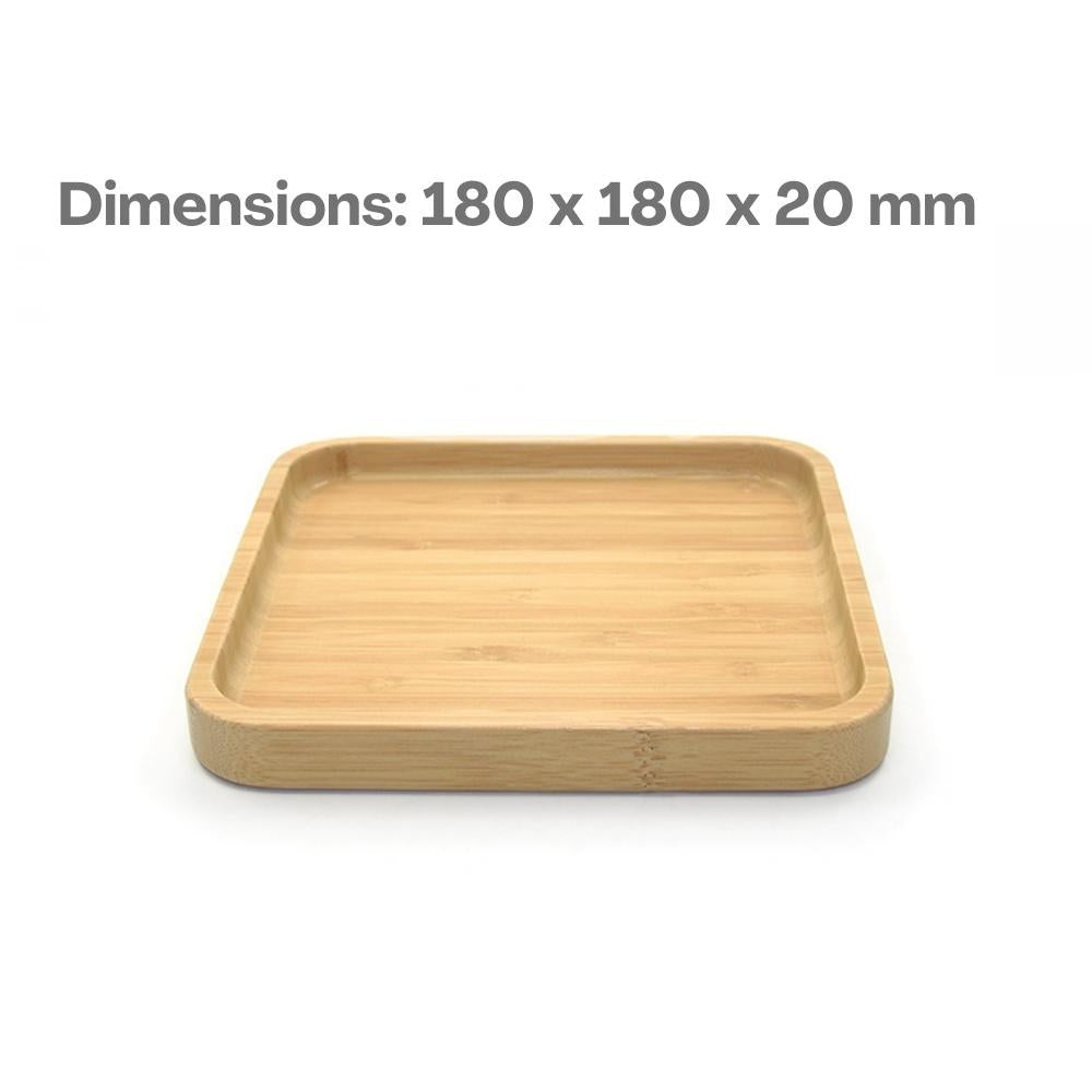 Biomom Square Bamboo Suction Plate - Pale Mauve