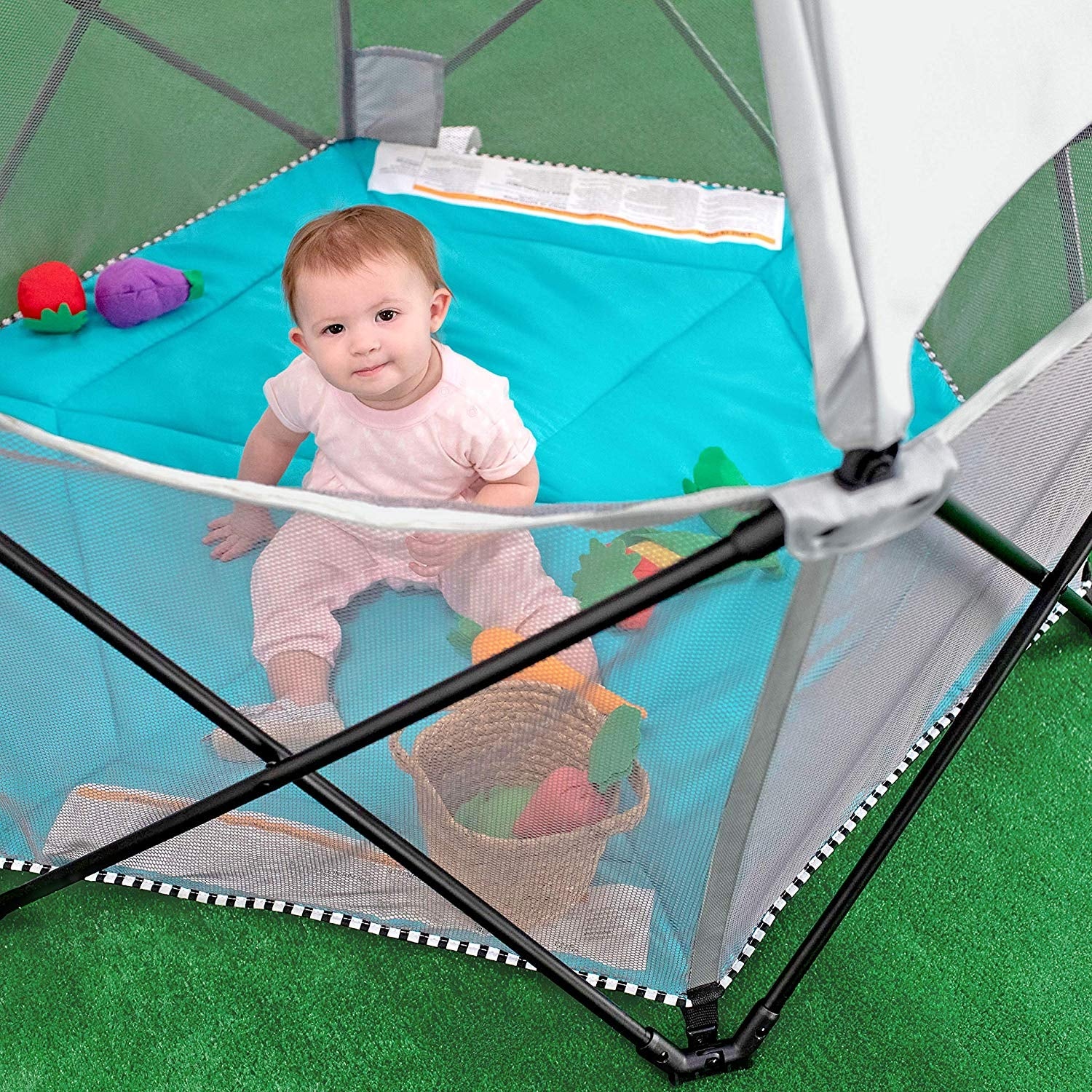 Summer Infant Pop N Play SE Hex Playard - Green Apple