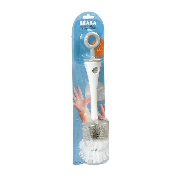 Beaba 2-in-1 Bottle Brush - Grey