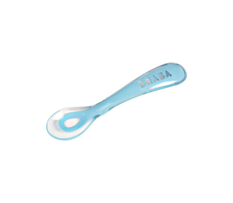 Beaba Ergonomic 2nd Age Ergonomic Silicone Spoon (3 Colours) - Pupsik Singapore