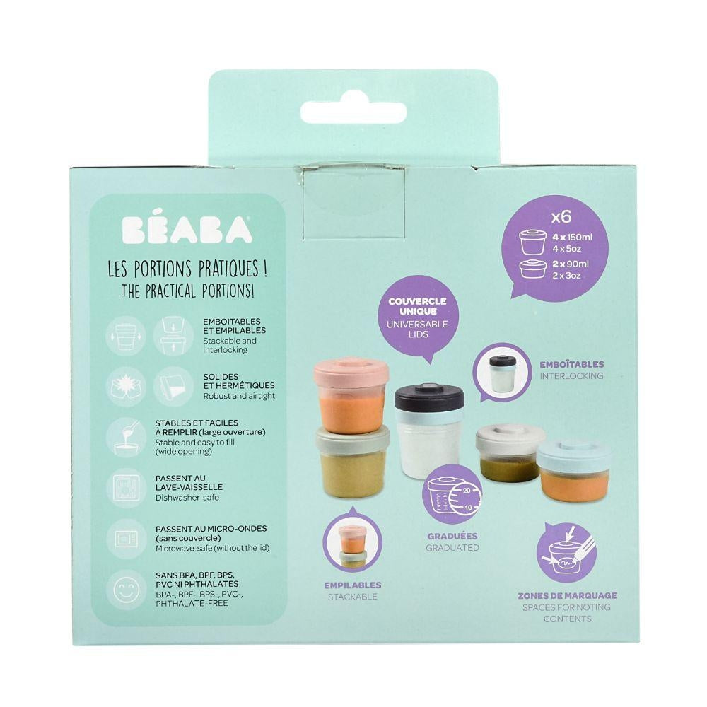 Beaba Clips Portions Starter Food Storage Set (6pc)