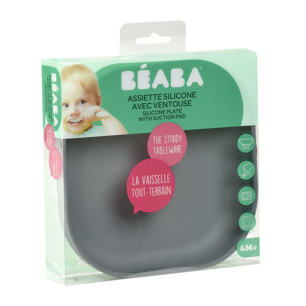 Beaba Silicone Suction Baby Plate (4 Colors) - Pupsik Singapore
