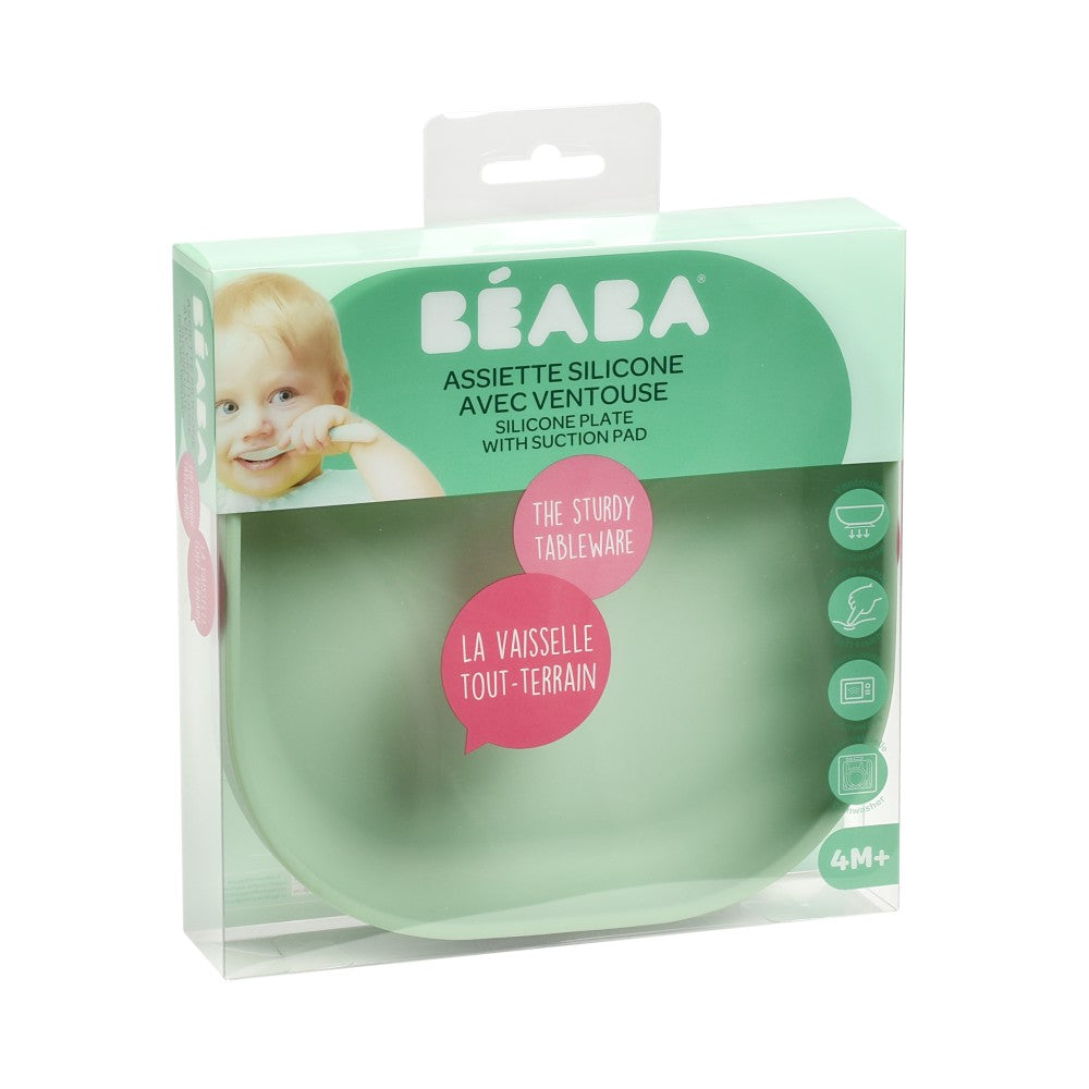 Beaba Silicone Suction Baby Plate (4 Colors) - Pupsik Singapore