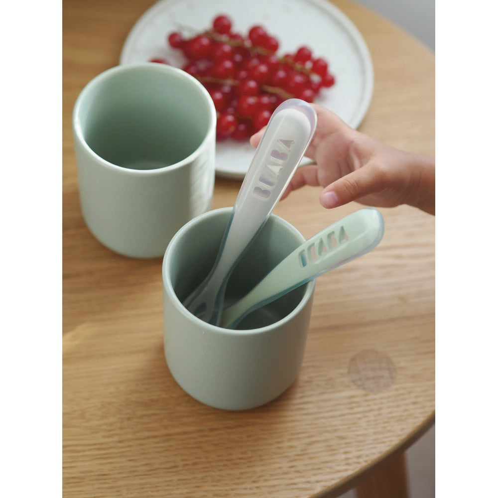 Beaba 1st Age Silicone Spoons, 2pk (3 colours) - Pupsik Singapore
