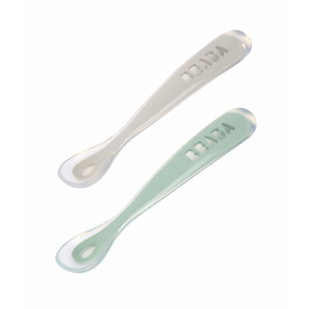 Beaba 1st Age Silicone Spoons, 2pk (3 colours) - Pupsik Singapore