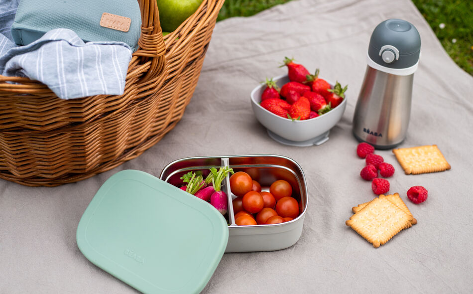 Beaba Stainless Steel Lunch Box (3 Colors) - Pupsik Singapore