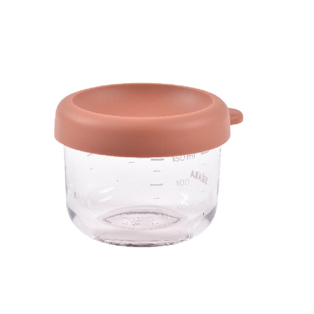 Beaba Glass Containers Jars, 150ml - Terracotta