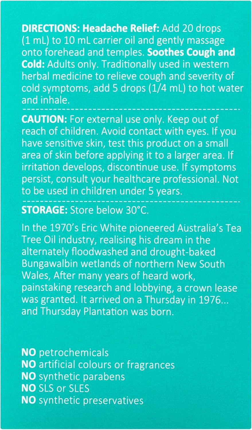 Thursday Plantation 100% Pure Peppermint Oil, 25ml (Exp 11/29)