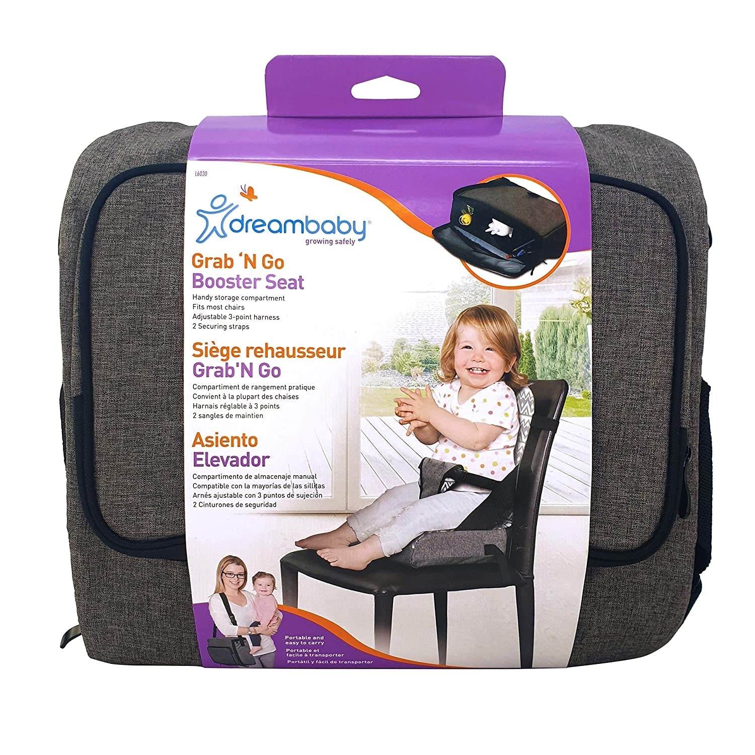 Dreambaby Grab 'N Go Booster Seat - Grey