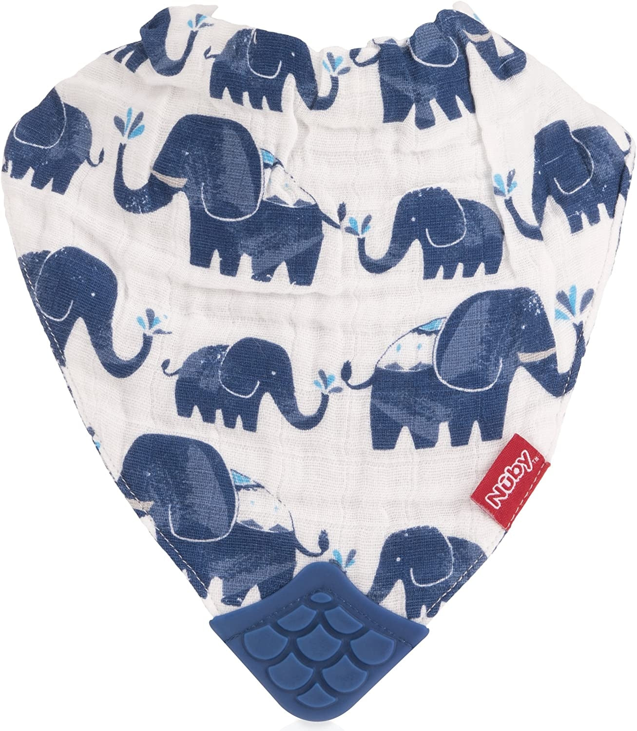 Nuby Muslin Bandana Bib w/ Teether, 3pk (3 Designs) - Pupsik Singapore