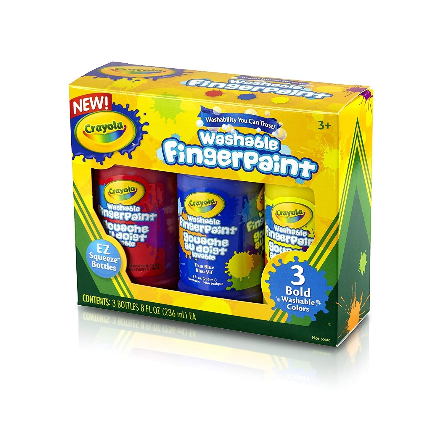Crayola Washable Fingerpaint - Primary Colours (3pc)