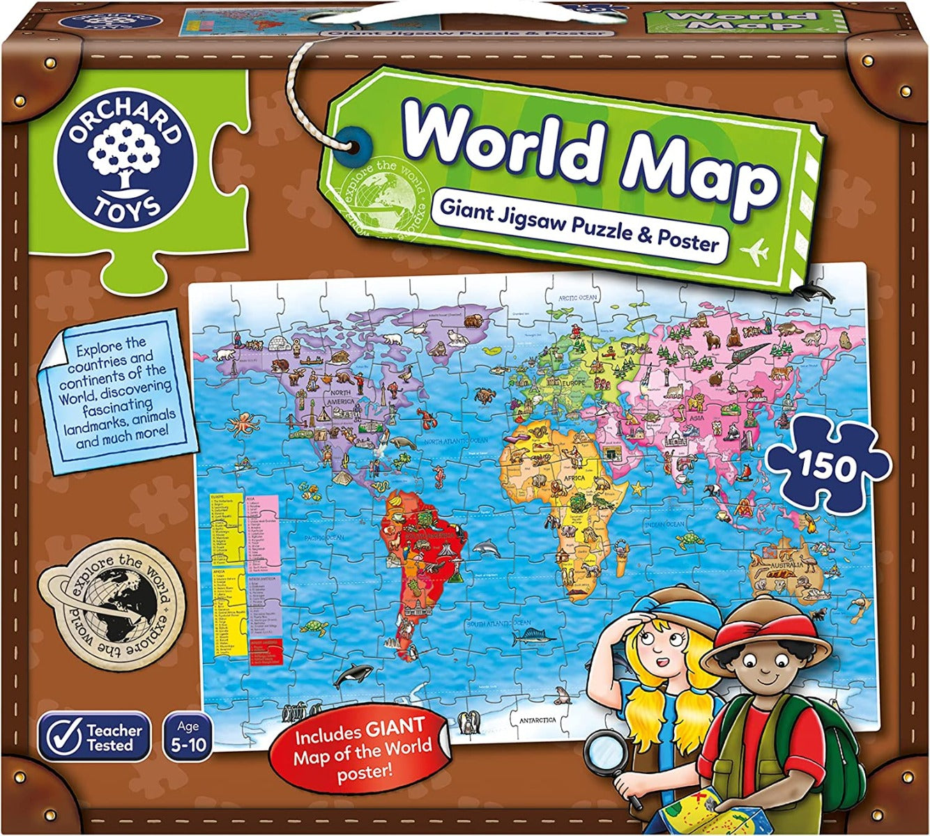 Orchard Toys World Map Giant Jigsaw Puzzle & Poster