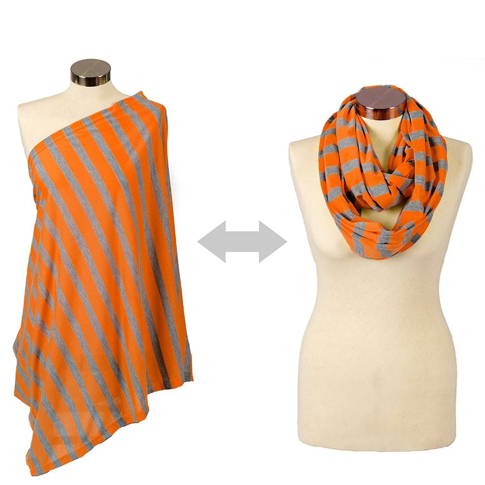 Itzy Ritzy Nursing Happens Infinity Breastfeeding Scarf - Orange - Pupsik Singapore
