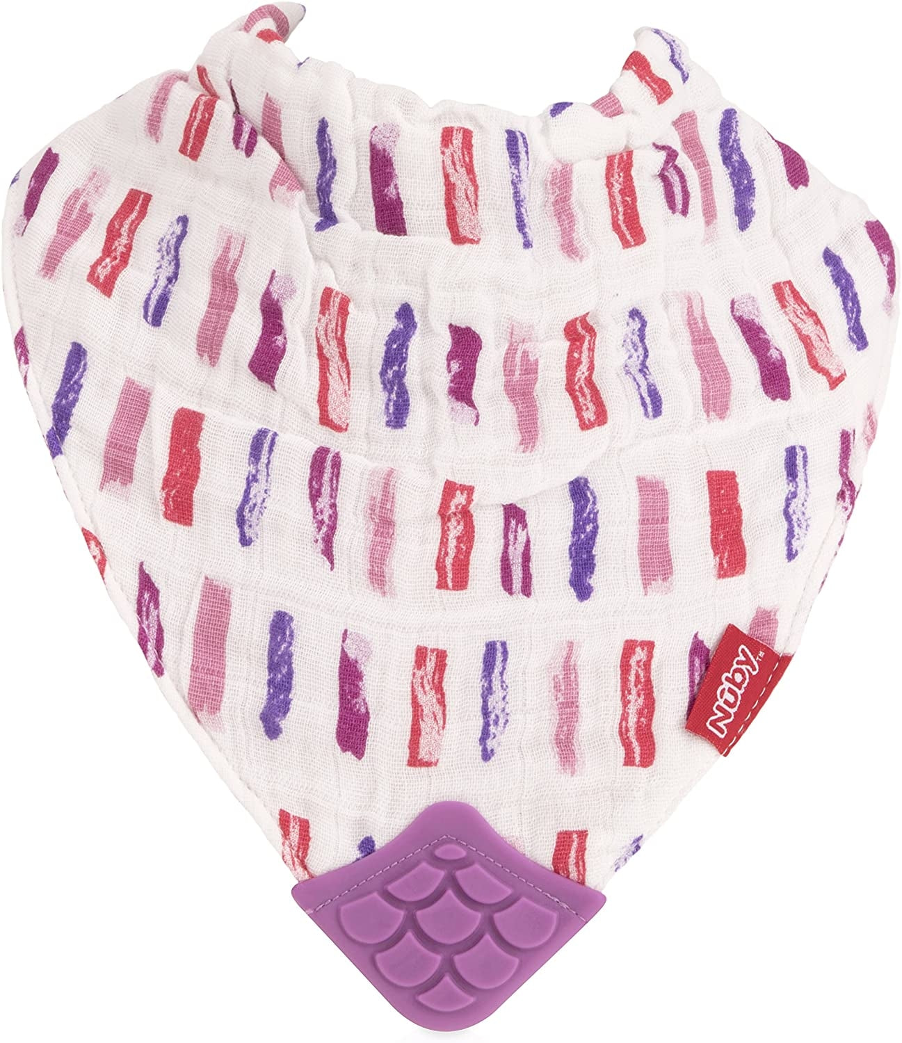Nuby Muslin Bandana Bib w/ Teether, 3pk (3 Designs) - Pupsik Singapore
