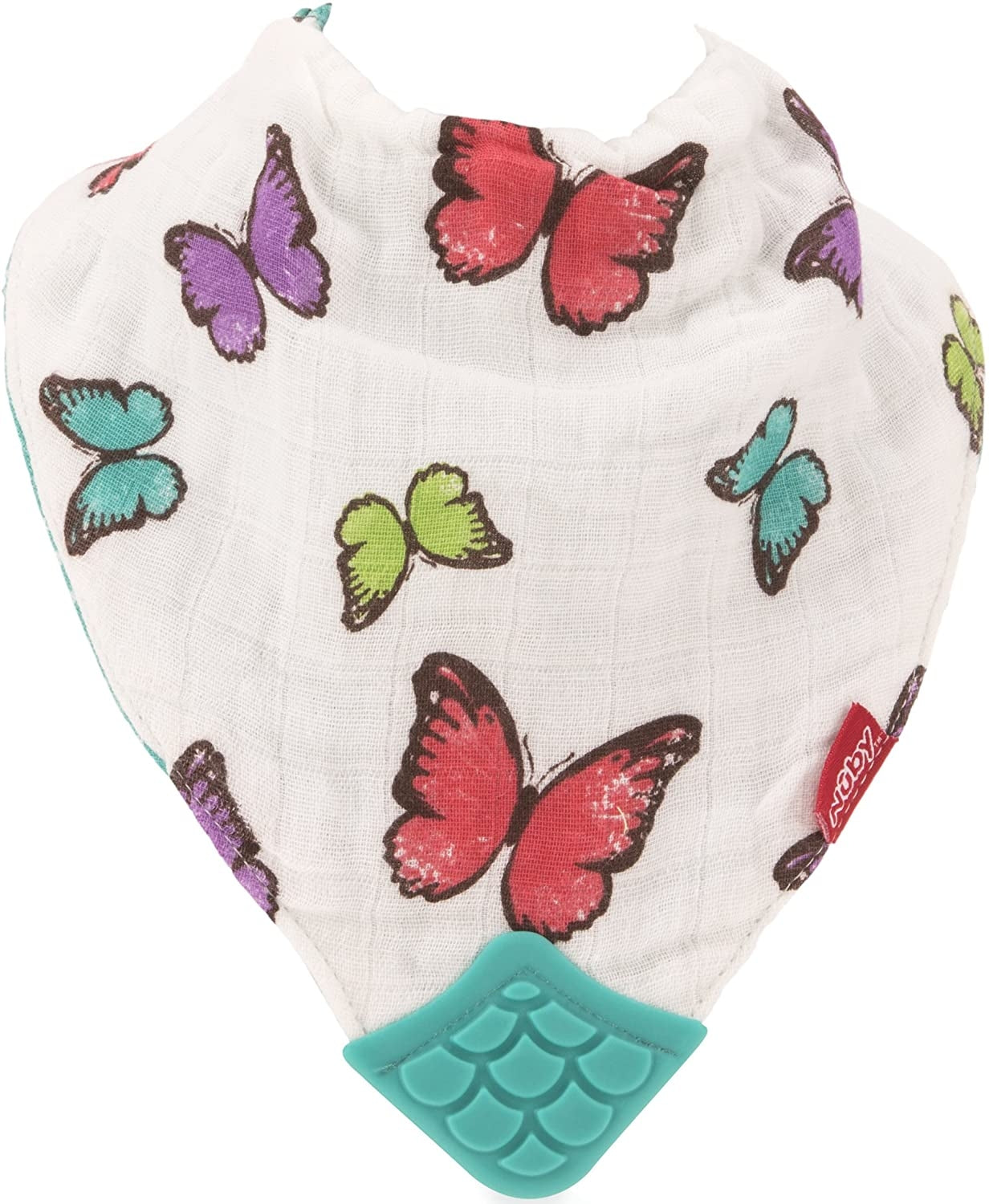 Nuby Muslin Bandana Bib w/ Teether, 3pk (3 Designs) - Pupsik Singapore