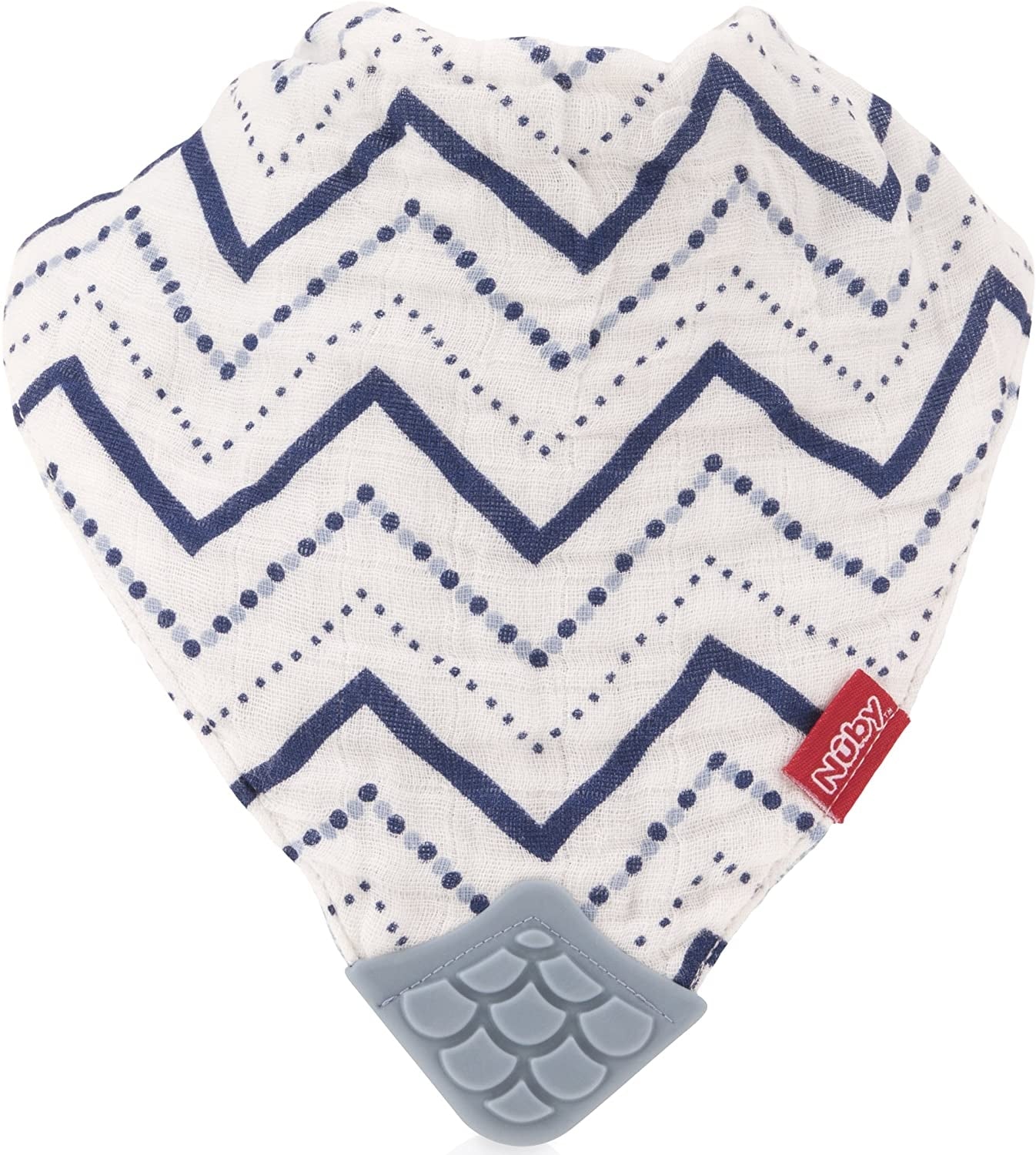 Nuby Muslin Bandana Bib w/ Teether, 3pk (3 Designs) - Pupsik Singapore