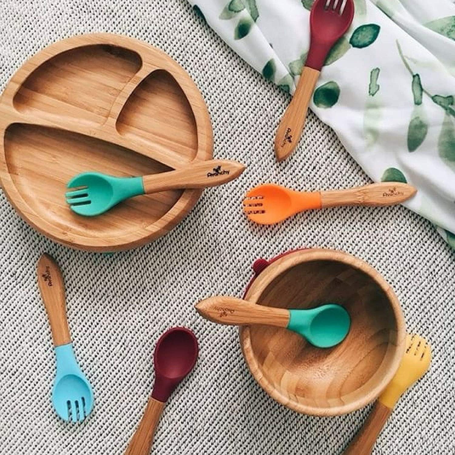 Avanchy Bamboo Baby Spoons (5pk) - Blue