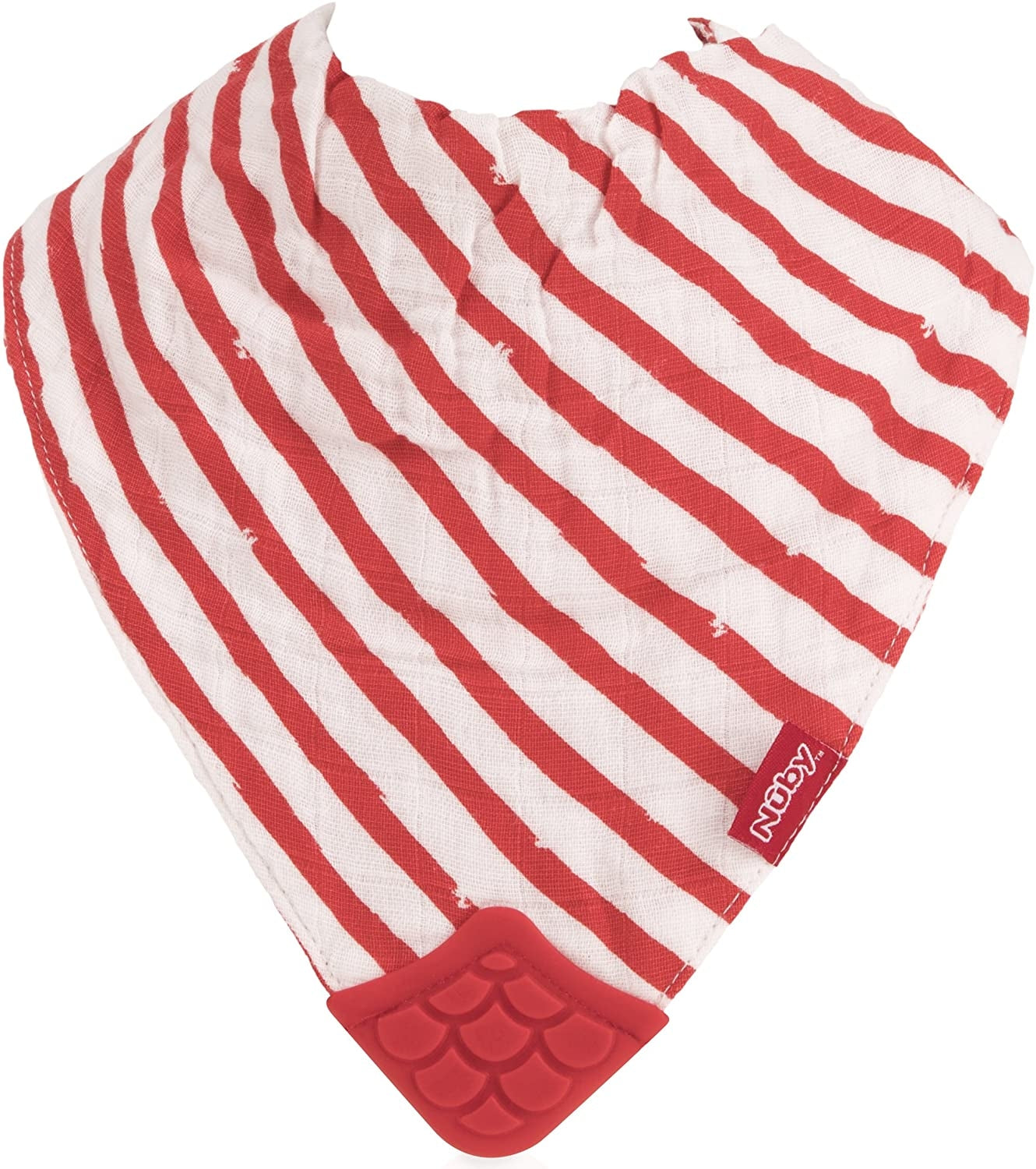 Nuby Muslin Bandana Bib w/ Teether, 3pk (3 Designs) - Pupsik Singapore