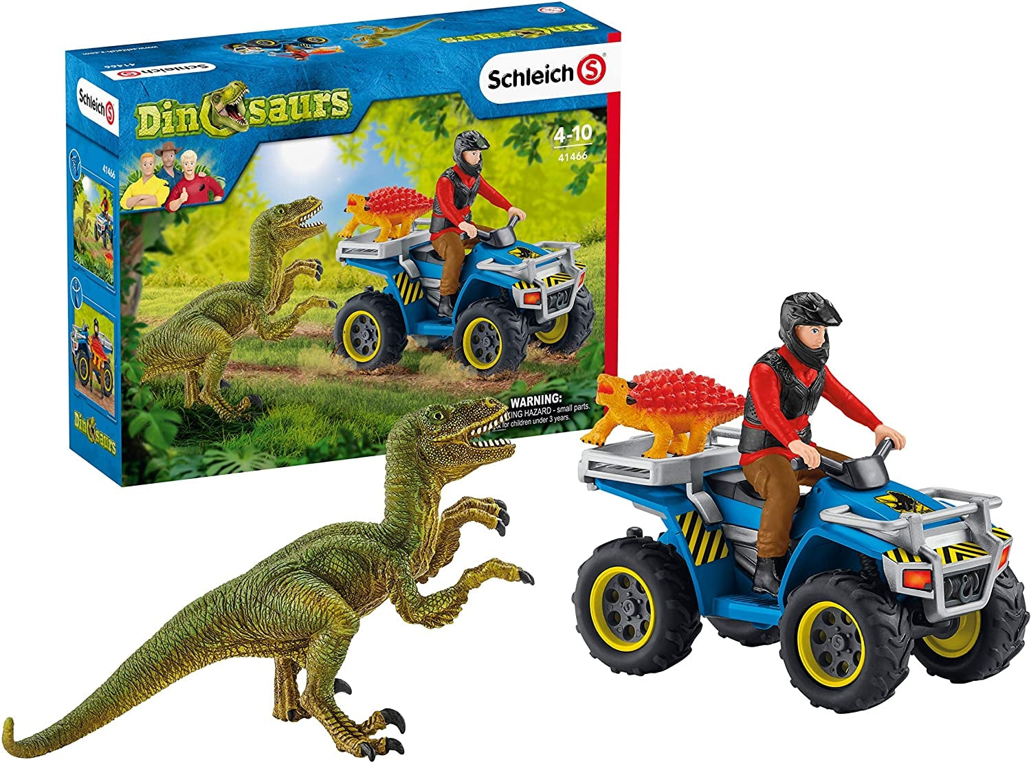 Schleich Quad Escape From Velociraptor Playset