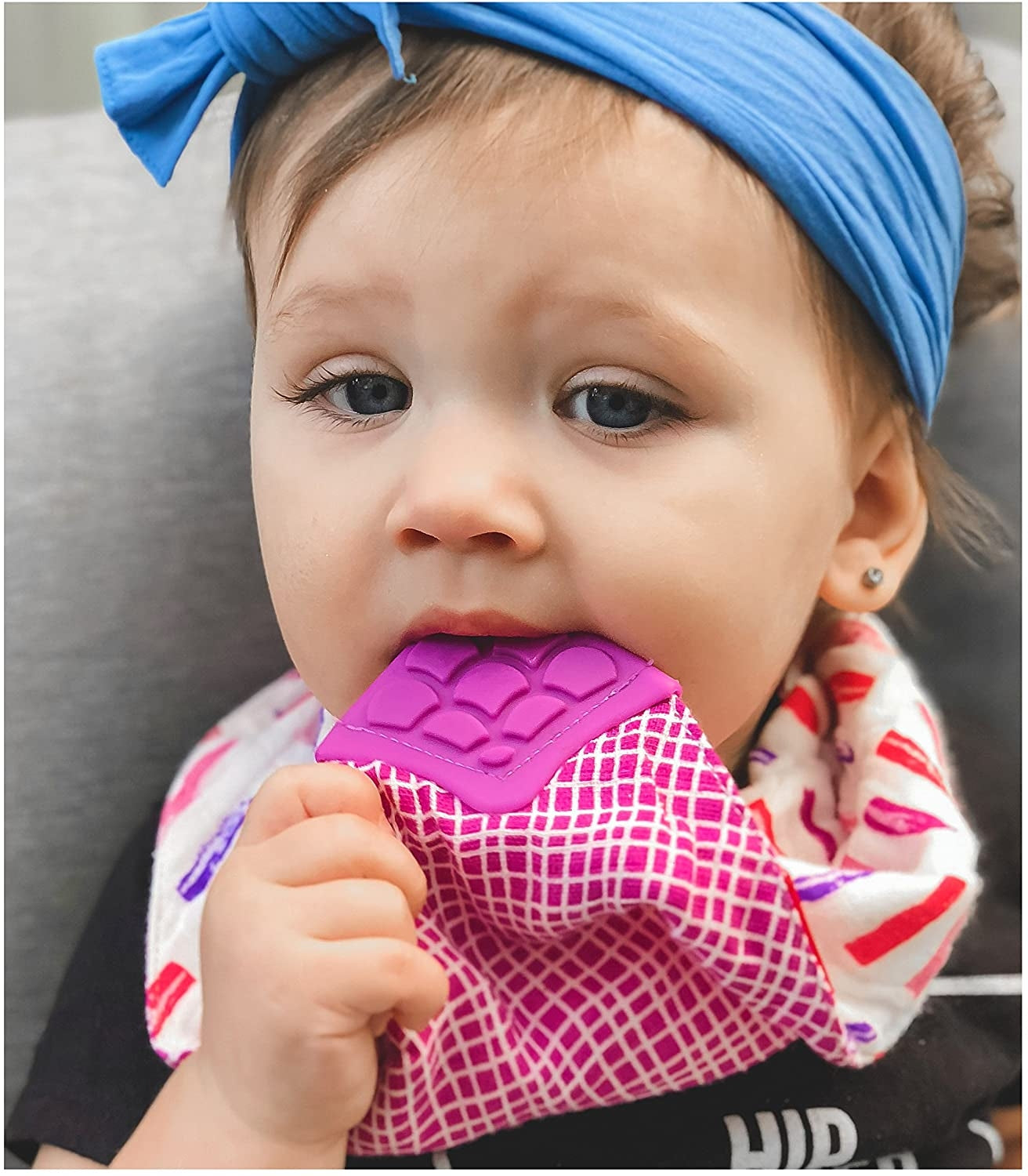 Nuby Muslin Bandana Bib w/ Teether, 3pk (3 Designs) - Pupsik Singapore