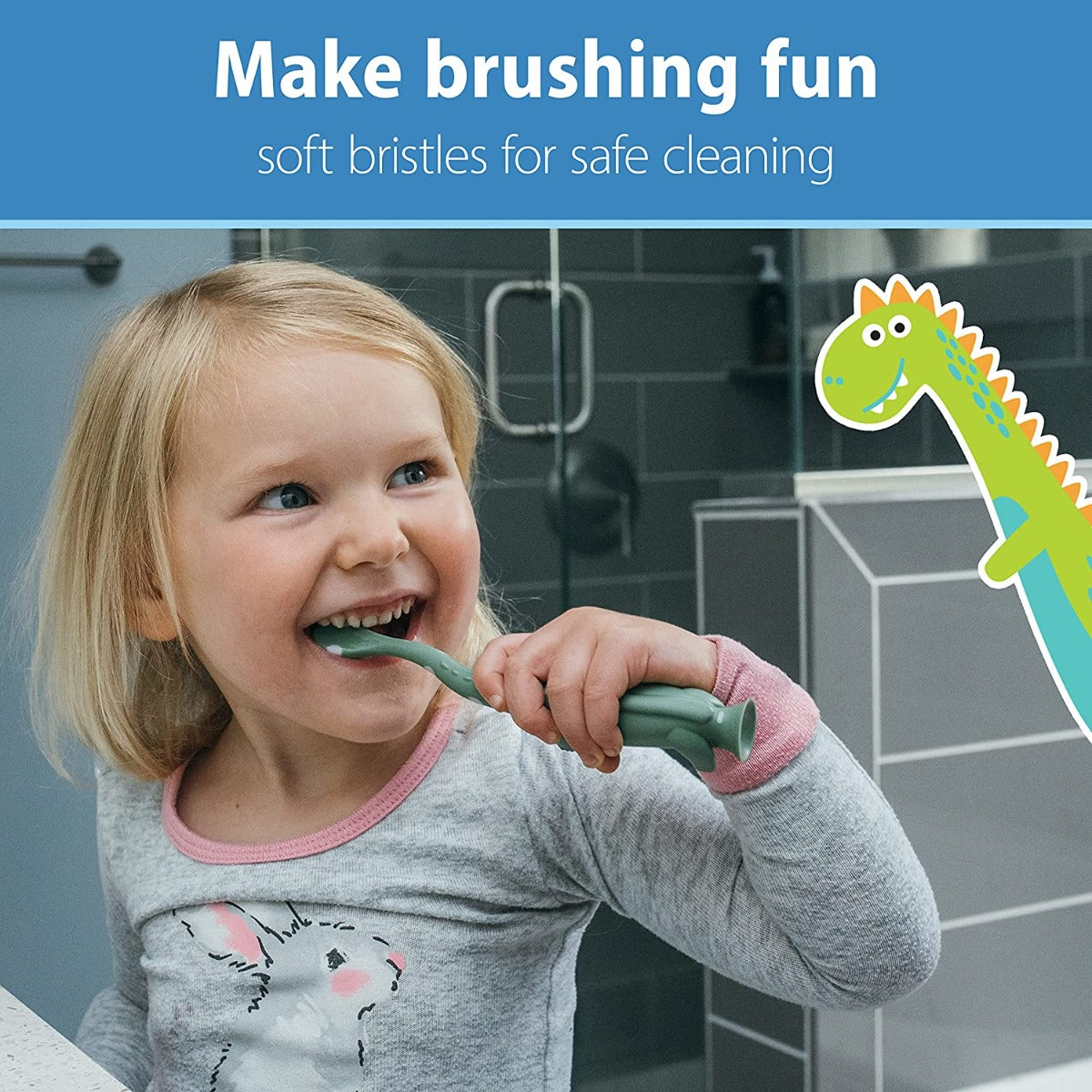 Dr. Brown's Toddler Toothbrush, 2pc - Dinosaur