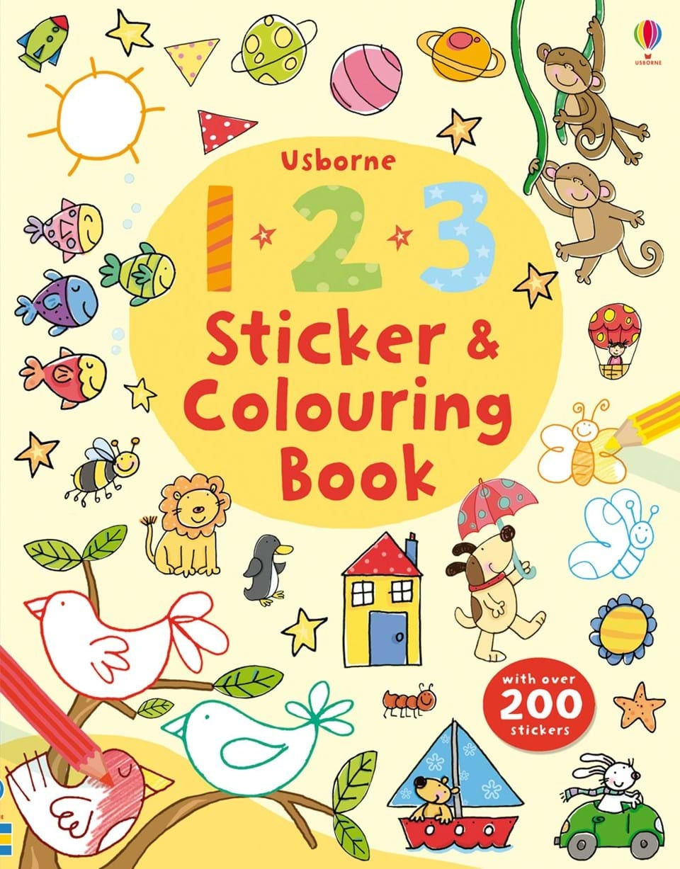 Usborne 123 Sticker & Colouring Book