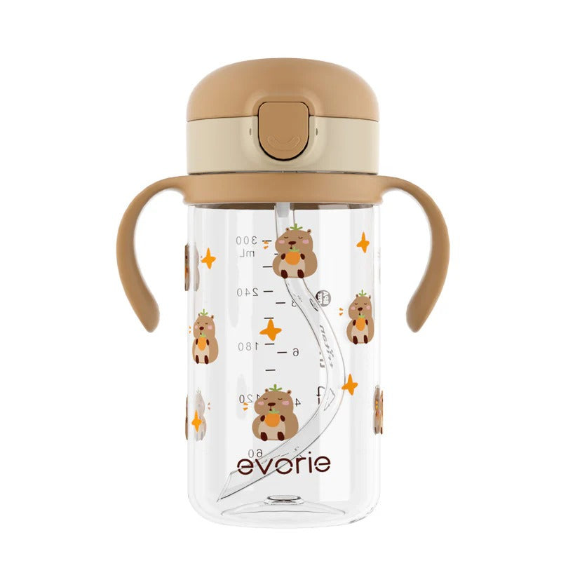Evorie Tritan Kids Straw Water Bottle Mug, 300ml (21 Designs)